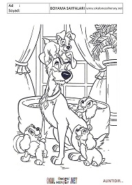 lady-ve-tramp boyama sayfaları